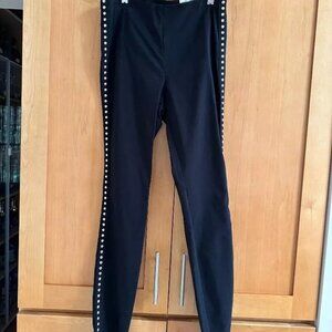 NWT INC International Concepts Women's Studded Skinny Pants Black Size 4